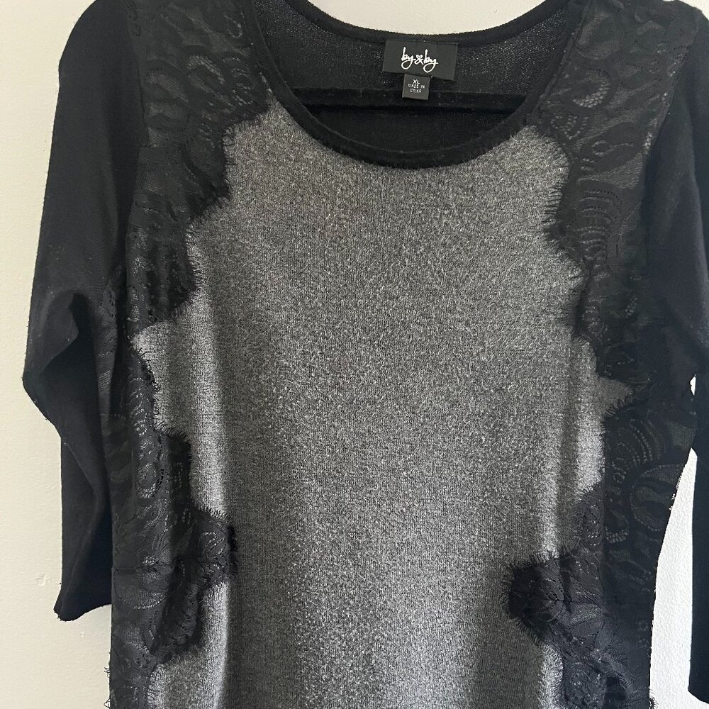 Black & Grey Sweater Dress